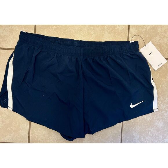 NWT Nike Lined Running Shorts Lightweight 2" Inseam Men's XL Navy - Picture 1 of 8